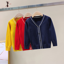 Childrens cardigan sweater cotton primary school uniforms Spring and autumn girls Coat Boys School style knitwear TR1010