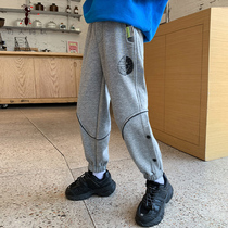 Boys pants spring and autumn childrens sweatpants 2021 new autumn trousers in big children casual pants S2059