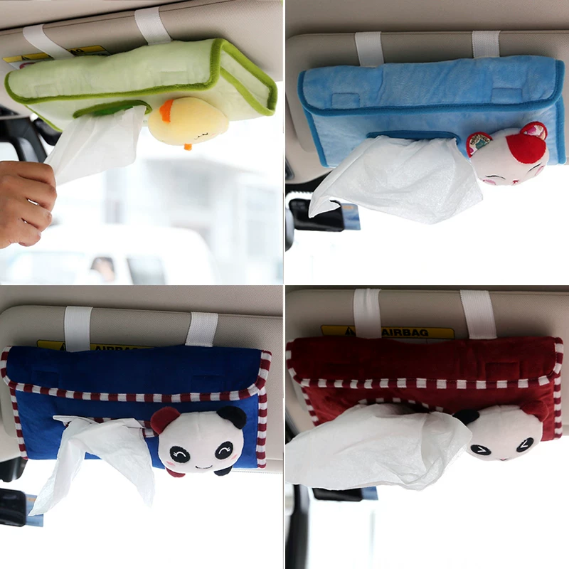 Car paper tissue box car paper towel pumping cartoon -type creative sunburn car on board pumping boxes car supplies