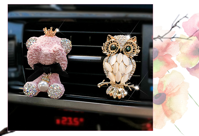 Owl phim hoạt hình xe nước hoa điều hòa không khí cửa ra vào xe hơi nước hoa trang trí xe cung cấp xe hương thơm đồ trang sức đồ trang sức trang trí taplo ô tô đẹp