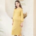 Tháng 10 nổi tiếng váy bà bầu váy áo len thời trang mùa xuân áo len váy rộng bà bầu mang bầu nữ mới - Áo thai sản