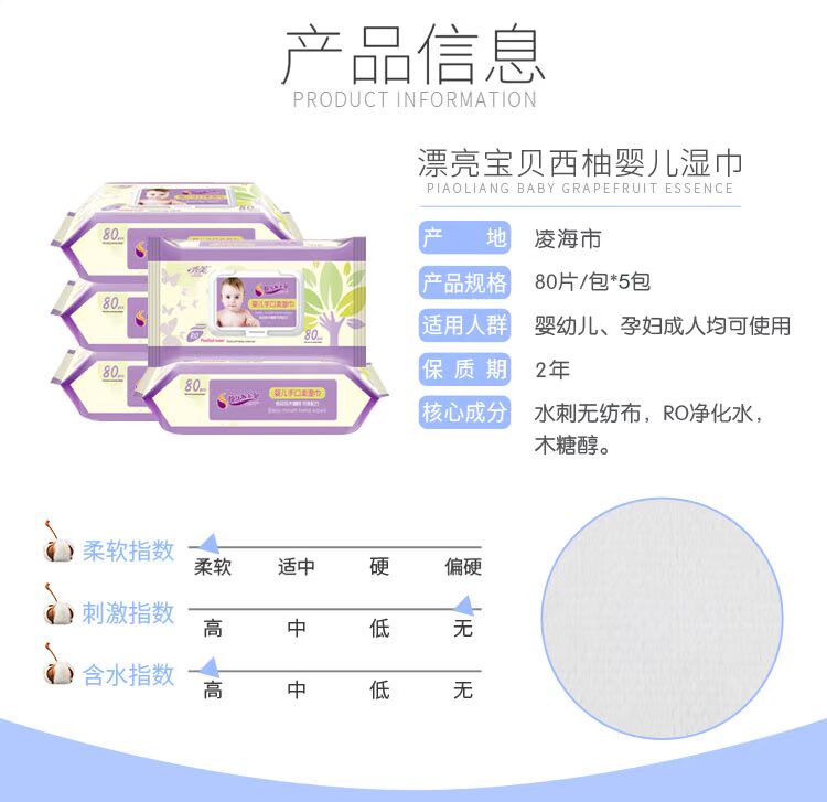 Khăn lau trẻ em đẹp 80 bơm 5 gói khăn lau tay cho bé có nắp đậy không có mùi thơm và không cồn khăn giấy ướt
