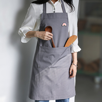 Kens home kitchen cooking apron fabric embroidered apron Cotton Fashion coffee shop florist overalls
