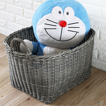 Large imitation rattan storage basket dirty clothes storage basket clothing household laundry basket toy bucket