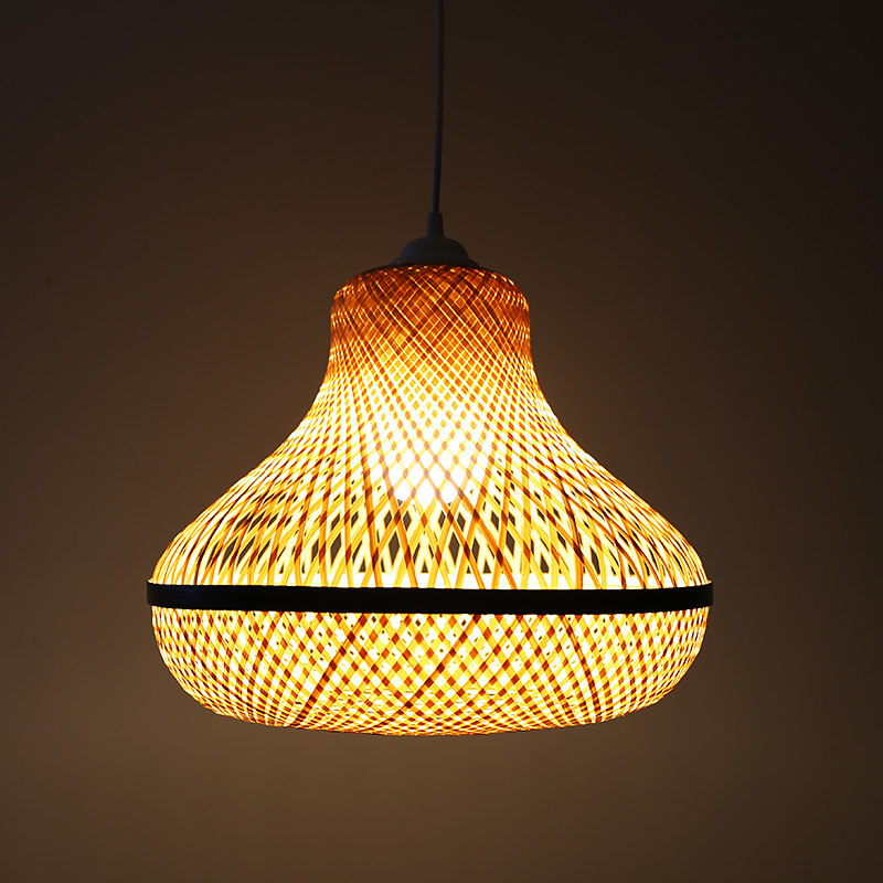 KENS import bamboo choreography retro style with light lampshades lamp shade lantern Chinese style teahouse dining room hotel lamps