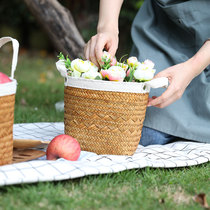 kens literature and art fan picnic fruit basket basket basket household snack storage basket cosmetics storage basket