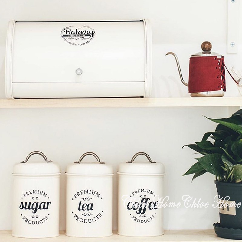 Exit European Tail single retro letter Sheet Iron sheet Hermetic Tank Dining Kitchen decorated with good quality Tin Cans Three Sets