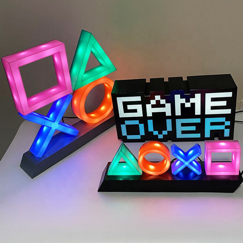 PS4 button icon small night light Three-gear music Rhythm Faith Light XL Light Home Atmosphere Light