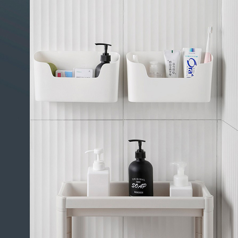 Adhesive · Nail Free Wall Storage Box Bath Dressing Room Desktop Wall Storage Box