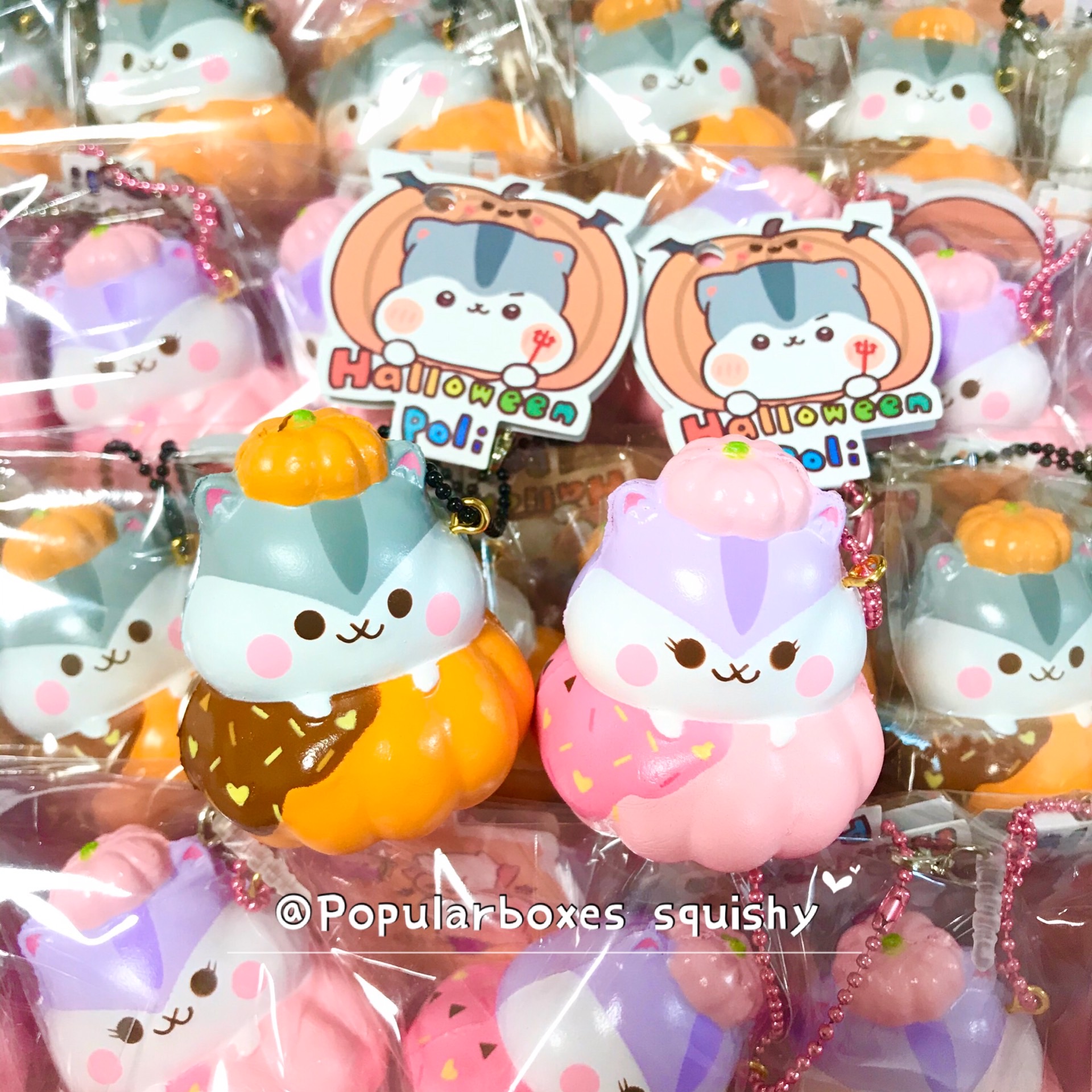 Genuine squishy Halloween poli Pumpkin Hamster super slow rebound hanging exquisite tag