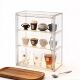 Transparent acrylic multi-layer storage cup holder