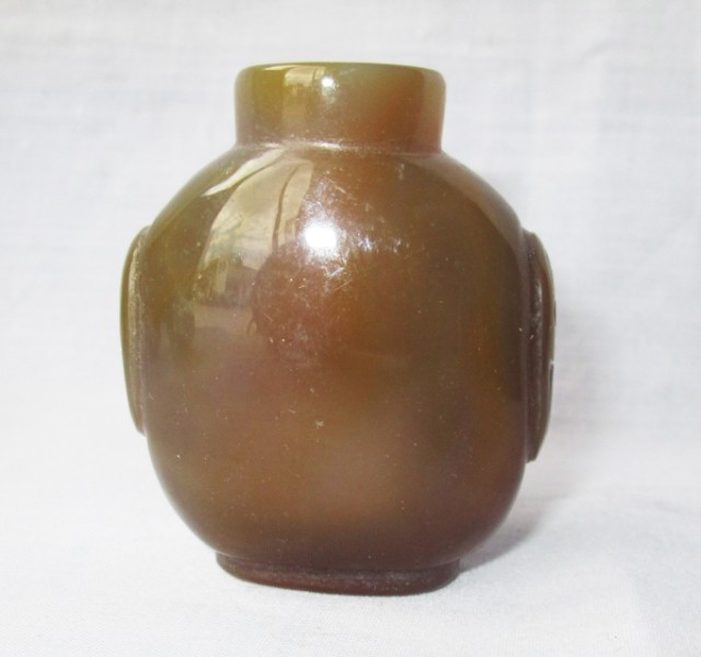 Snuff bottle Agate snuff bottle New shepherd Mongolian traditional harness