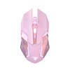 Forerunner G306 Wireless Bluetooth Dual-Mode Mouse Silent Rechargeable E-Sports Gaming Mouse for Girls Cute Pink