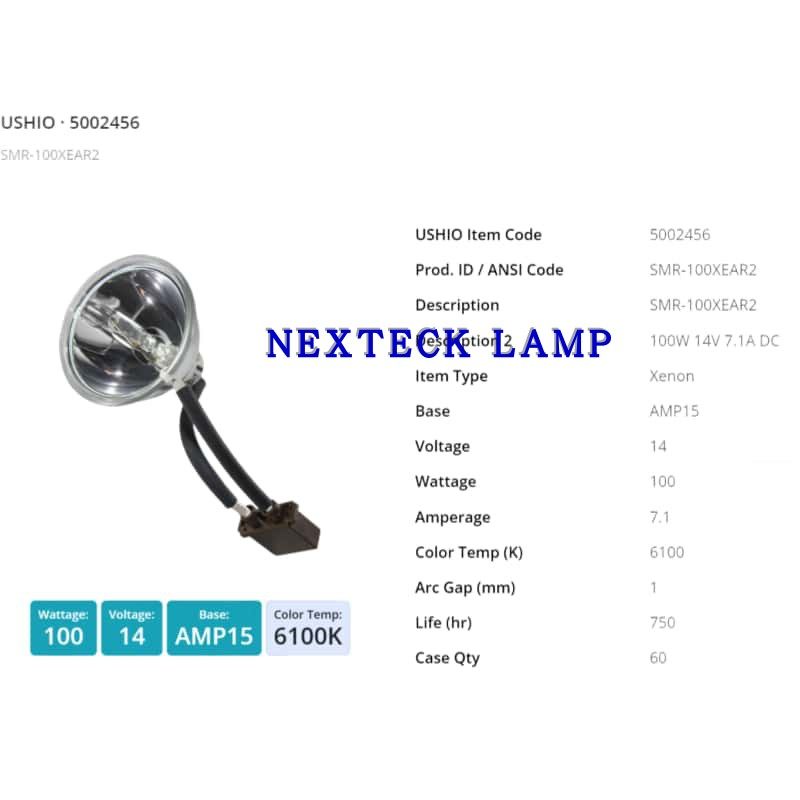 原装日本USHIO牛尾SMR-100/XEAR2 100W短弧氙灯XENONLAMP 5002456