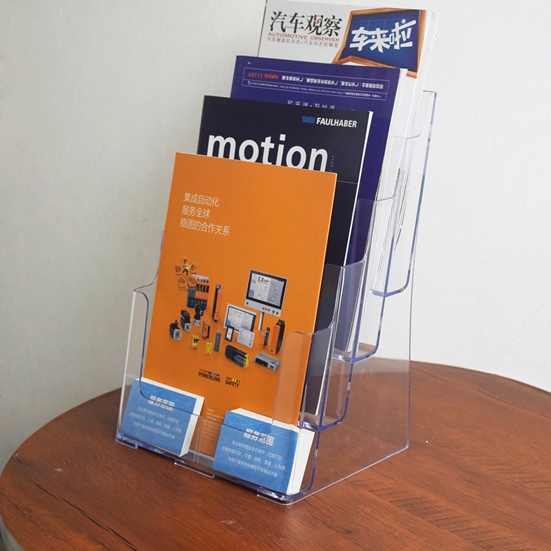 Advertising Advertising Single Information Show Shelf Desktop Display Shelf Acrylic Press Shelf Transparent A4 4 layers