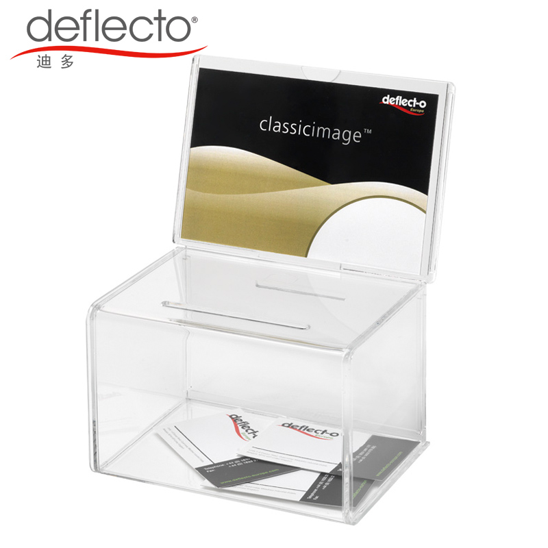 Transparency in large capacity business card box Show supplies please give card box Voting opinion drawing box collection box