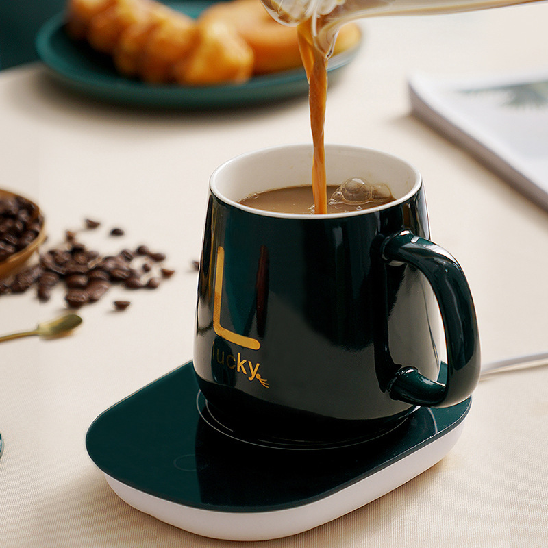 55 degrees constant temperature heating coaster usb insulation heating table mat smart touch automatic power off gravity induction electric heating