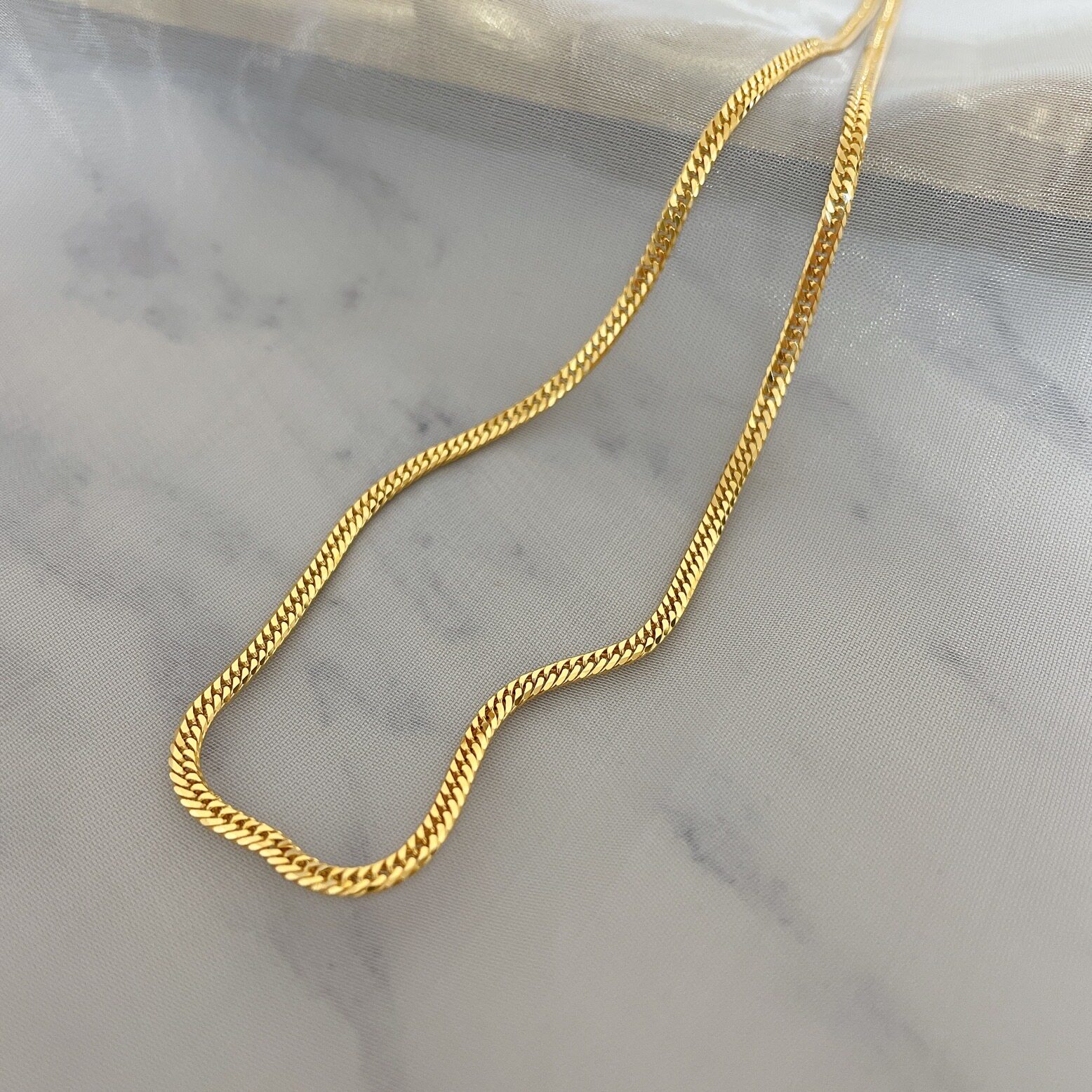 Japan Heavy craftsmanship 18k Gold Heaping 6 sections 10 24g2 5mm crude heavy vegan chains men and women can be worn