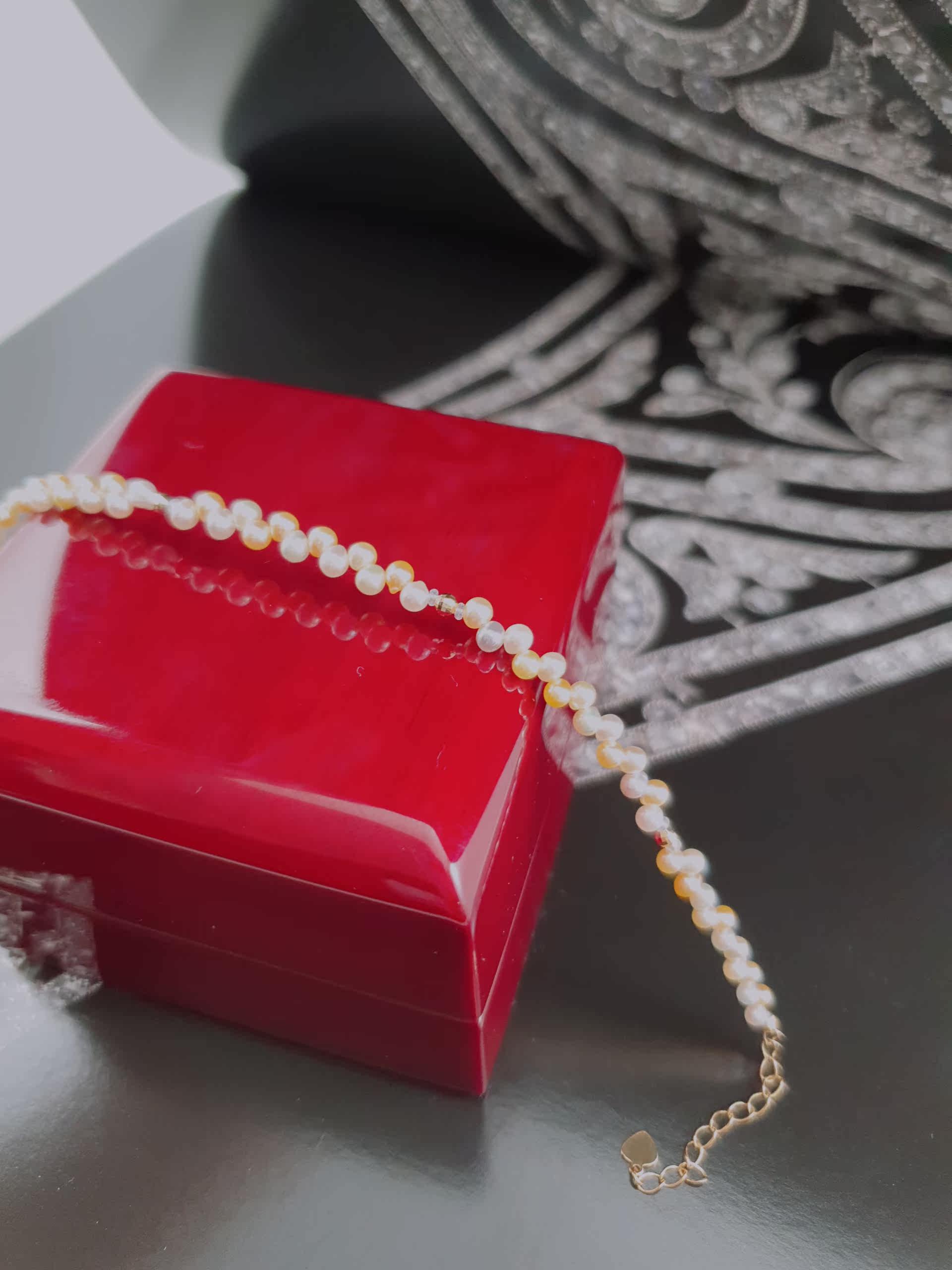 Japan direct mail fashion trend temperament new product Akoya 18K gold women's pearl bracelet