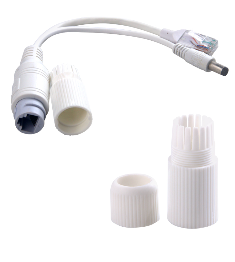 Waterproof DC12V-15V Non-Label Waterproof POE Separator Thru Type Power Cord Connection POE Power Supply Module