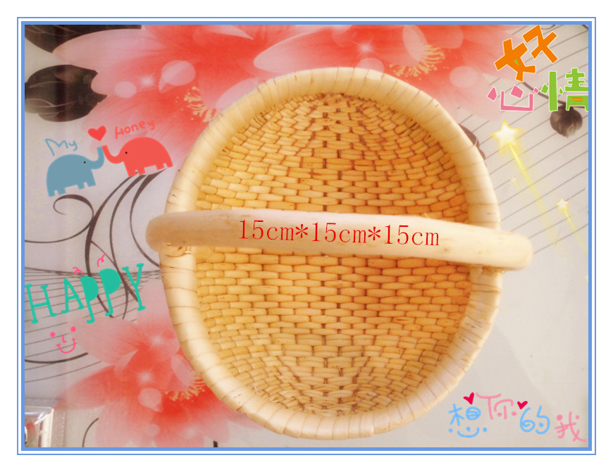 Willow braided eight buckets of steamed bun basket fruit dried fruit candy marriage dowry basket wicker rattan woven egg basket round bucket