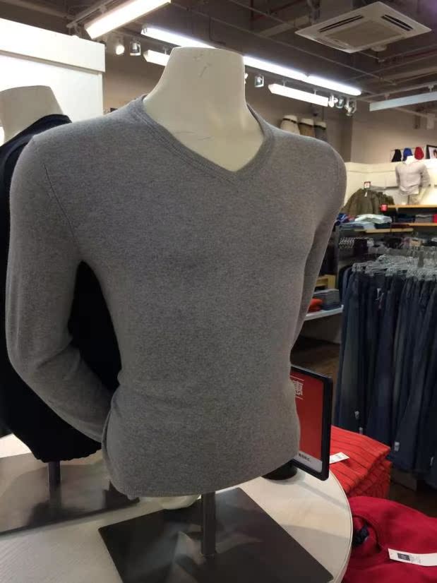 Gap Ole quầy mua hàng đích thực trong nước mới áo len cổ chữ V cotton màu rắn quần thể thao nam