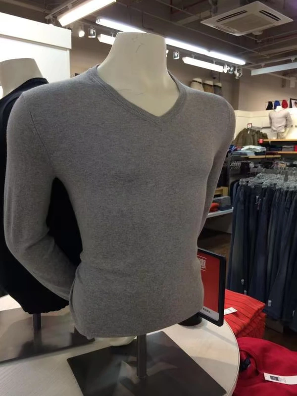 Gap Ole quầy mua hàng đích thực trong nước mới áo len cổ chữ V cotton màu rắn quần áo unisex