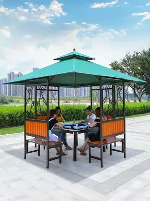 Outdoor awning Pavilion anti-corrosion scenic area Mobile assembly tent courtyard garden leisure farm tent iron pavilion