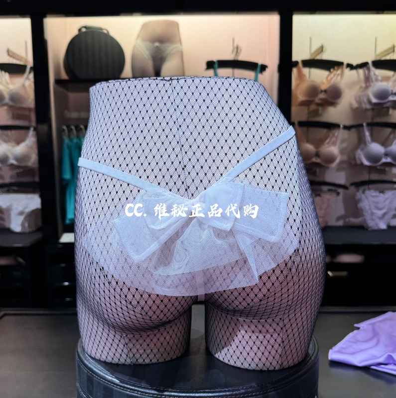 Victoria's Secret Sweet and Comfortable Bow-Knot Mesh Thong Sexy and Cute Women's Low-Waist Thong Underwear Victoria's Secret Sweet and Comfortable Bow-Knot Mesh Thong Sexy and Cute Women's Low-Waist Thong Underwear