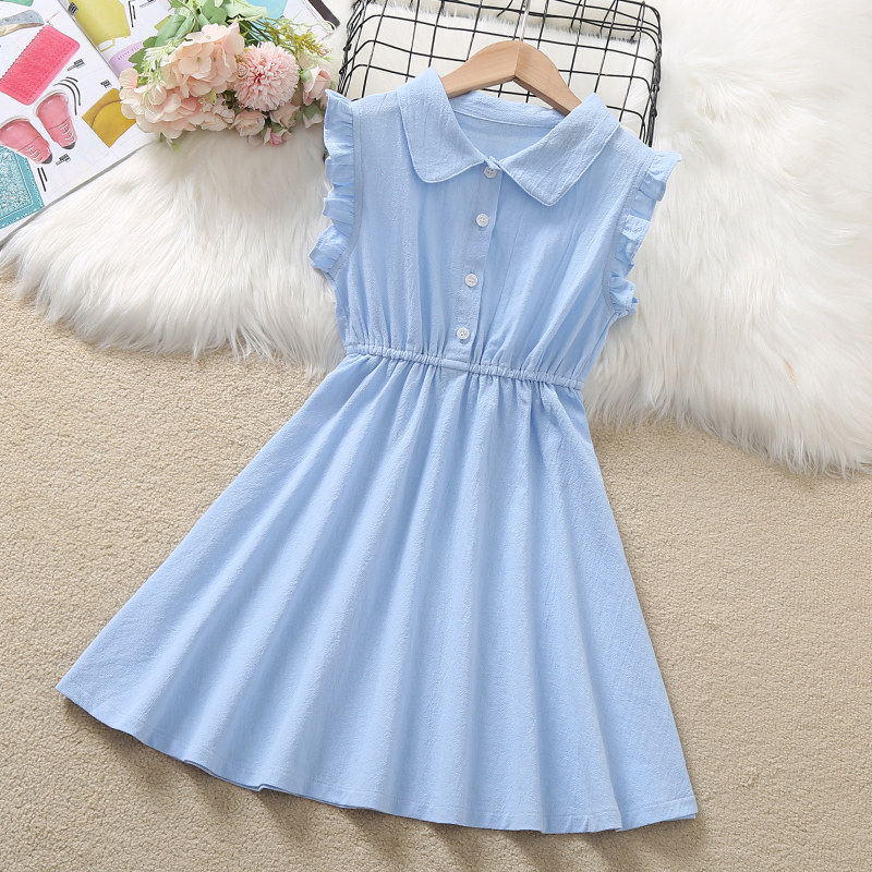 Girl Skirt Summer Thin 2022 New Yangist College Wind CUHK Pure Cotton Shirt Pendant With Skirt