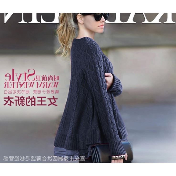 2018 women autumn winter loose sweaters lace sweater coat