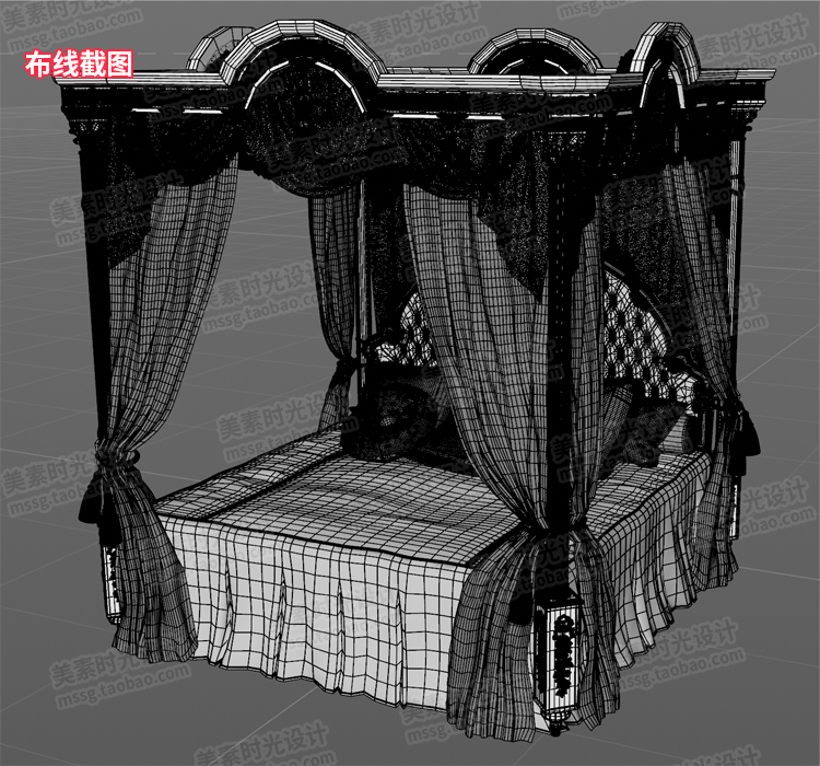 图片[6]-10款室内家具欧式大床桌柜镜子椅子C4D模型FBX OBJ 3D素材无材质-cg男孩