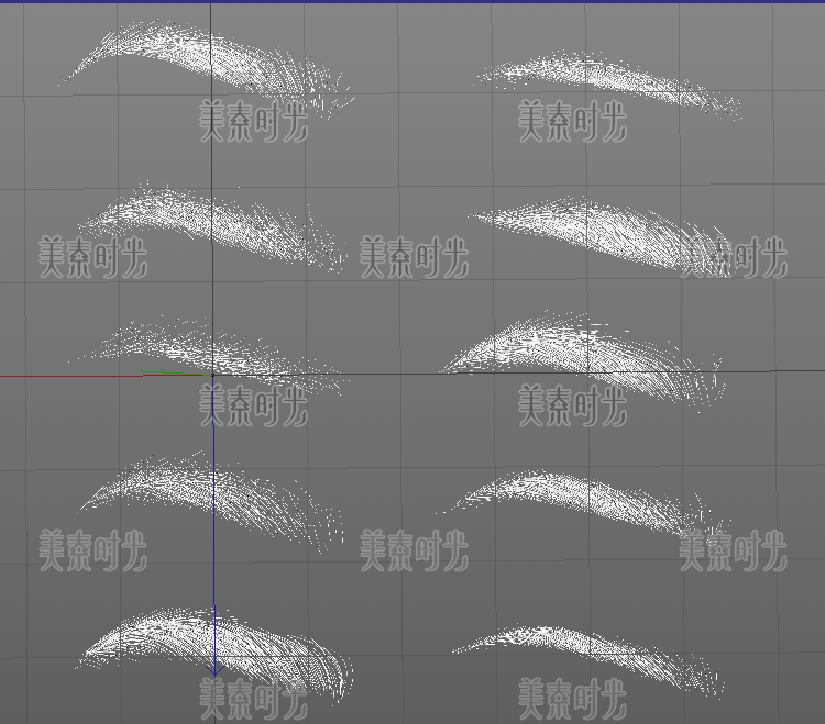 图片[5]-10个人物眉毛眉形C4D模型OBJ FBX格式3D素材白模无材质C1042-cg男孩