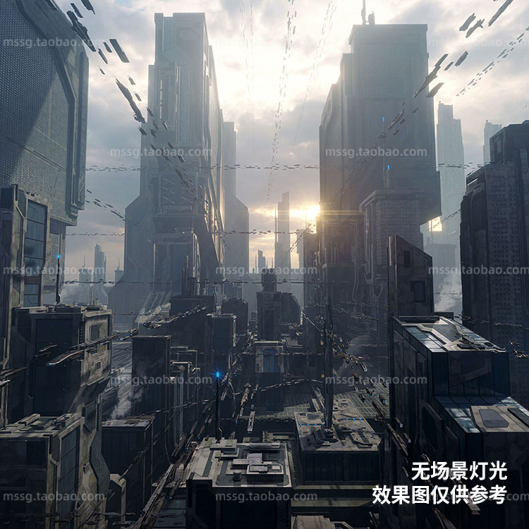K039科幻工业建筑3d模型格式c4d/blender/fbx/obj-cg男孩