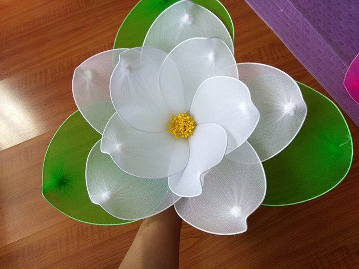 Finished Dongli flower performance with wedding stage props background design children's dance performance white pear flowers