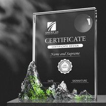 Creative Crystal Medals Customized Glass Trophy Excellent Team Trophy Enterprise Annual Meeting Awards Gifts Customized