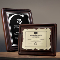 Medals Customized Honor Plaques Customized Creative Solid Wood Licensee Manufacturing Enterprise Party Honor Award Wood