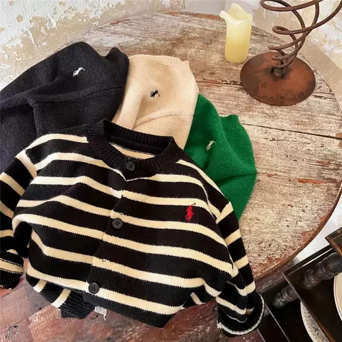 Детский осенний свитер, кардиган подходит для мужчин и женщин, куртка, с вышивкой, в западном стиле