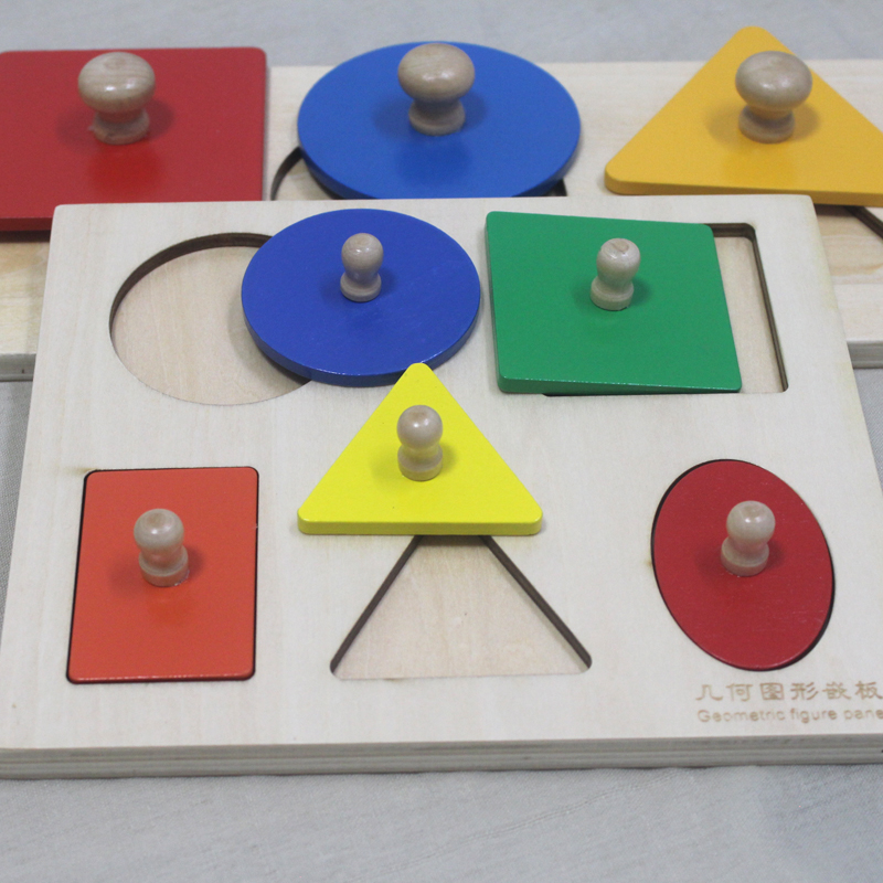 Montasori Early Teach Baby Puzzle Toy 0-1-2-3 Year Olds Toddler Hands Grab Board Big Piece Puzzle Teaching Aids