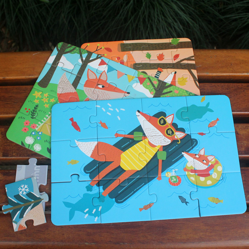 Export minkey traffic Animals in the order plane puzzle 4 Thitu for young children male and female babies 2-3-4 and a half years old