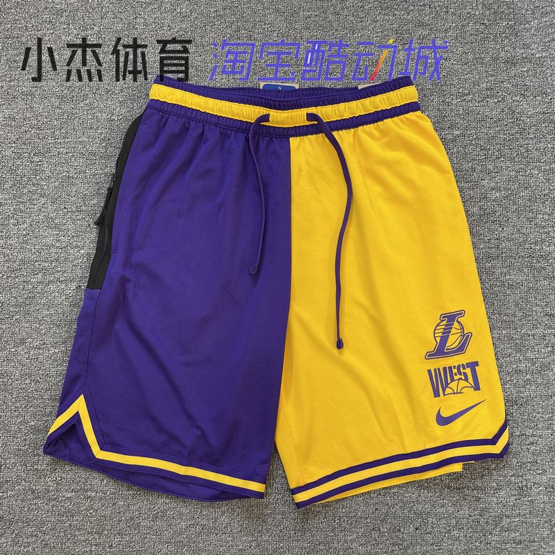 Nike Los Angeles Lakers Basketball Quick-Drying Breathable Basketball Shorts Dz3687-010 Dr9351