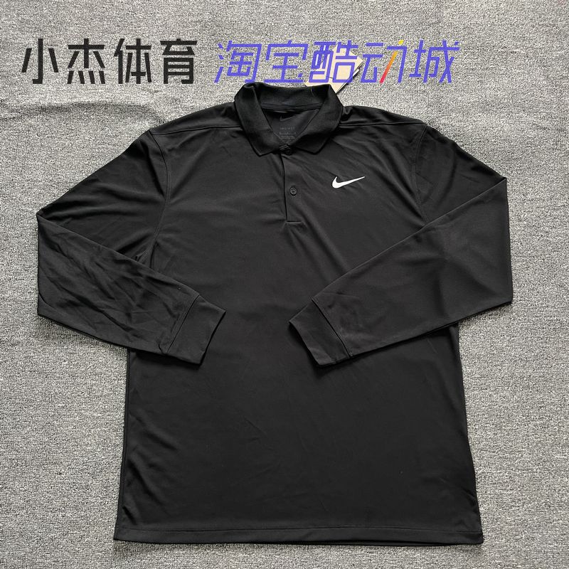 Nike Men's Autumn Quick-Drying Golf Lapel Sports Long-Sleeved Polo Shirt Dn2345-010