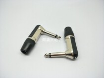 6 35mm mono-channel welding male head 90-degree elbow large two-core welding male head 6 5 audio line microphone head