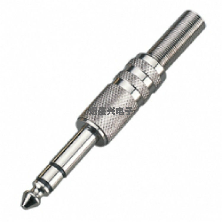 Nickel-plated 6 5 large three-core audio plug 6 5mm plug 6 35 dual track microphone microphone welding plug
