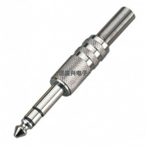 Nickel-plated 6 5 large three-core audio plug 6 5mm plug 6 35 dual track microphone microphone welding plug