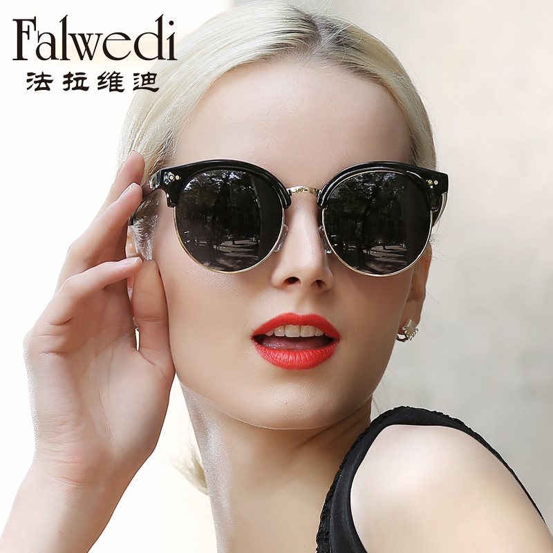 Polarized sunglasses driving Korean version of street photography retro sunglasses female summer seaside anti-ultraviolet tide big face slimming glasses