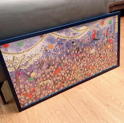 Simple Wooden Puzzle Frame 950 Pieces 1518 Pieces 81.3X40.6 102X34 Puzzle Photo Frame Cardstock with Blank Space