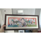 Long, Narrow Solid Wood Photo Frame Bk Hand-Painted 15*45cm Cardboard with Blank Space for Mounting and Hanging on the Wall