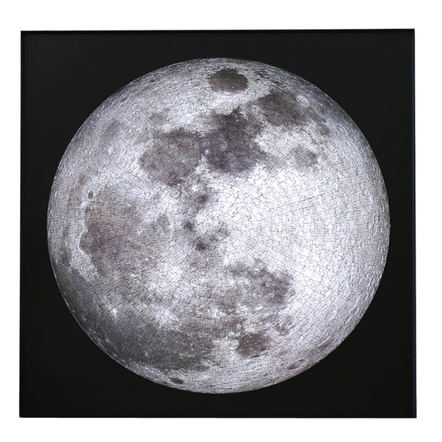 Aluminum alloy puzzle frame suspended frame moon moon earth circular puzzle special frame three-dimensional frame
