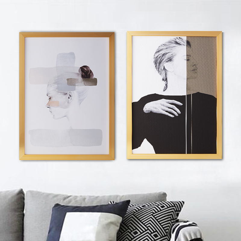 Simple metal photo frame framed picture frame Advertising poster frame Puzzle frame size can be customized